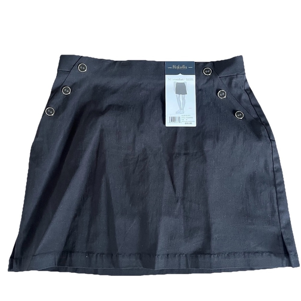 Rafaella Black Skort M Stretch Comfort Pickle Ball‎ Golf Tennis Walking NWT $58